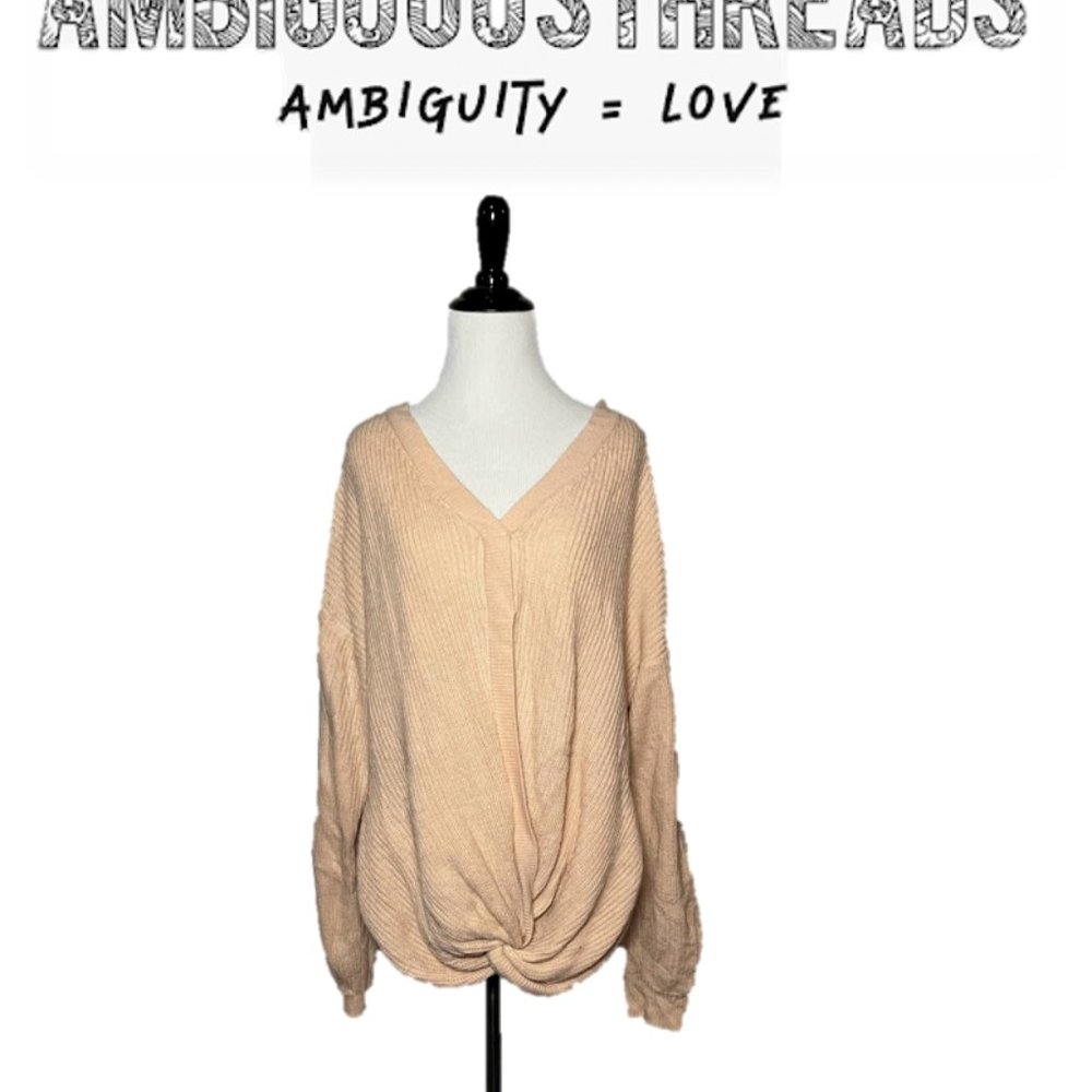Ophelia Roe Knotted Wrap Sweater - Picture 2 of 4